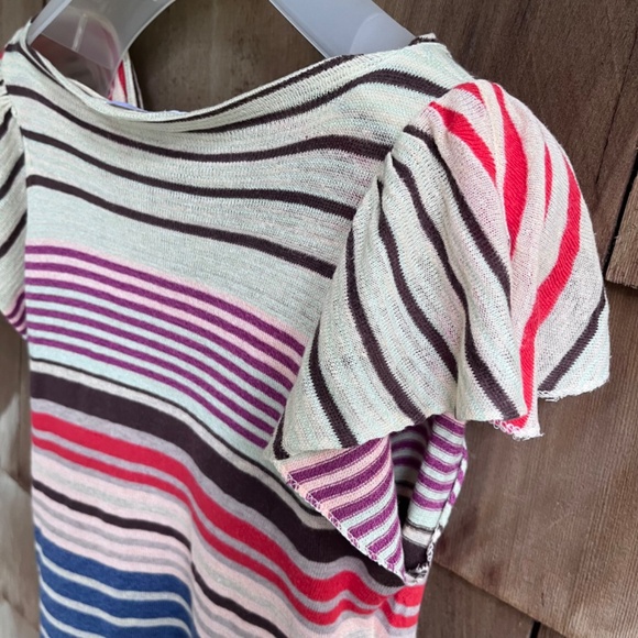 🇦🇺 T-shirt Cotton Linen Viscose Striped made in Italy 🇮🇹 - Picture 6 of 7